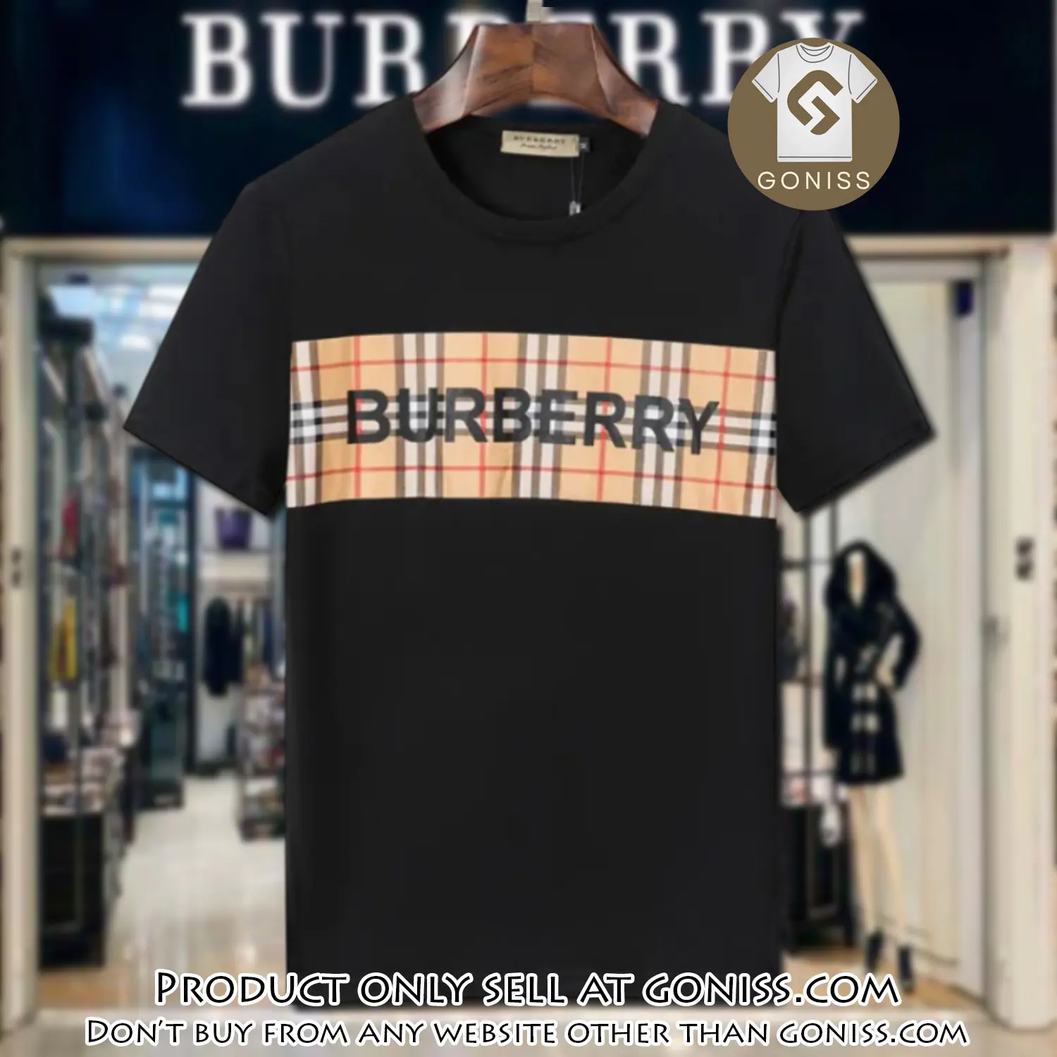 Burberry london black luxury brand tshirt outfit for men women gn0416003